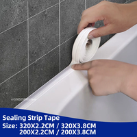 1/2/3.2m Bathroom Kitchen Shower Water Proof Mould Proof Tape Sink Bath Sealing Strip Tape Self Adhesive Waterproof Tapes