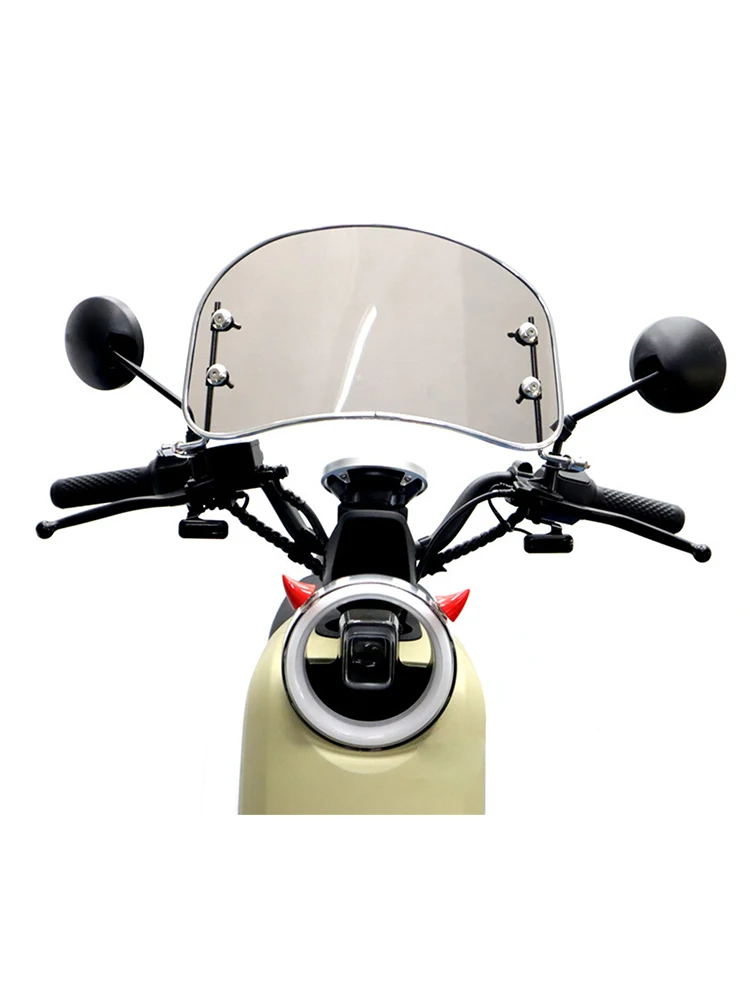 AliExpress TWISTER.CK Motorcycle Windshield Retro Front Wind Deflector Windscreen Modified Accessories For Scooter E-bike