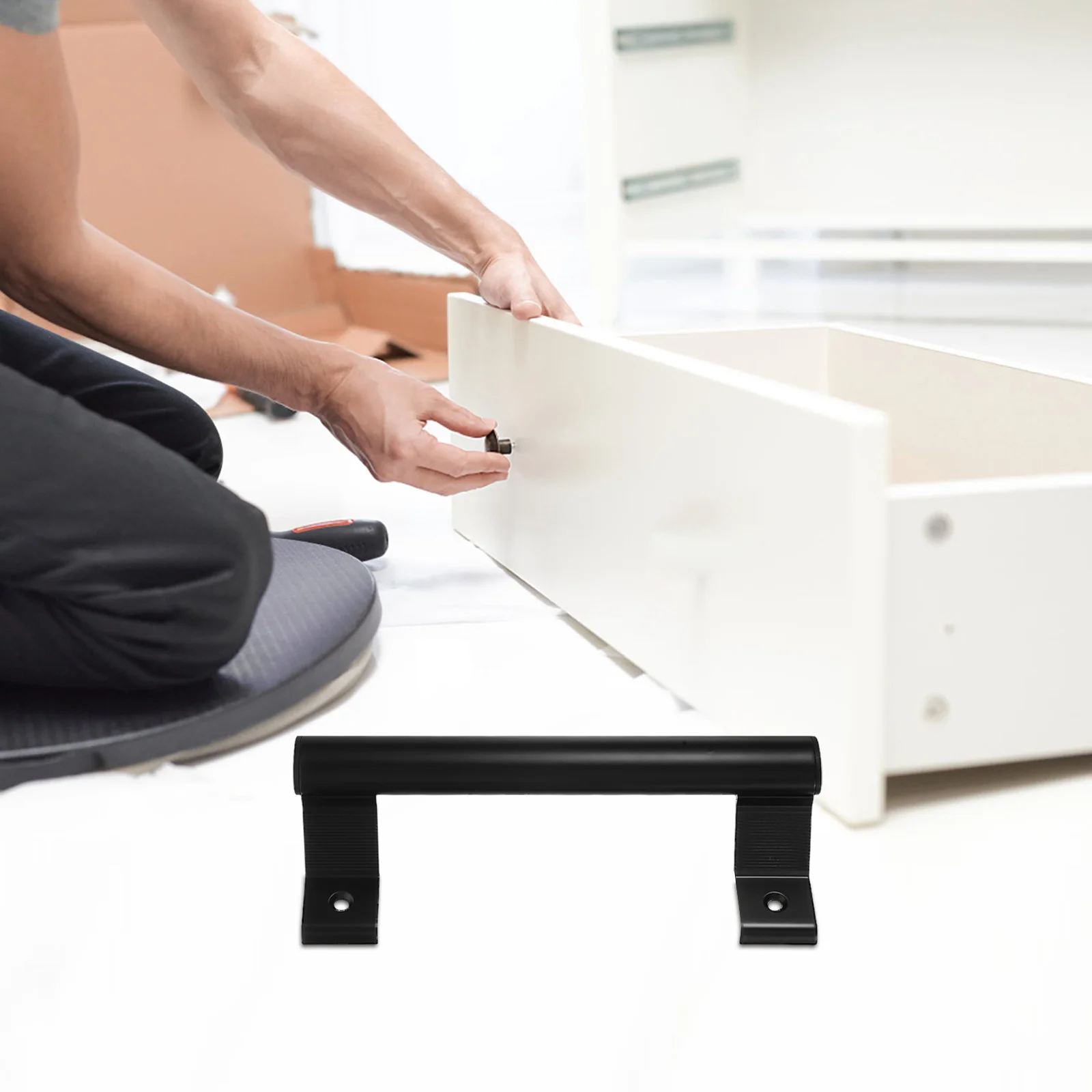 

2pcs Aluminum Alloy Door Handles Lightweight Durable For Home Office Commercial Spaces Sliding Closet Cabinet Wardrobe Drawer