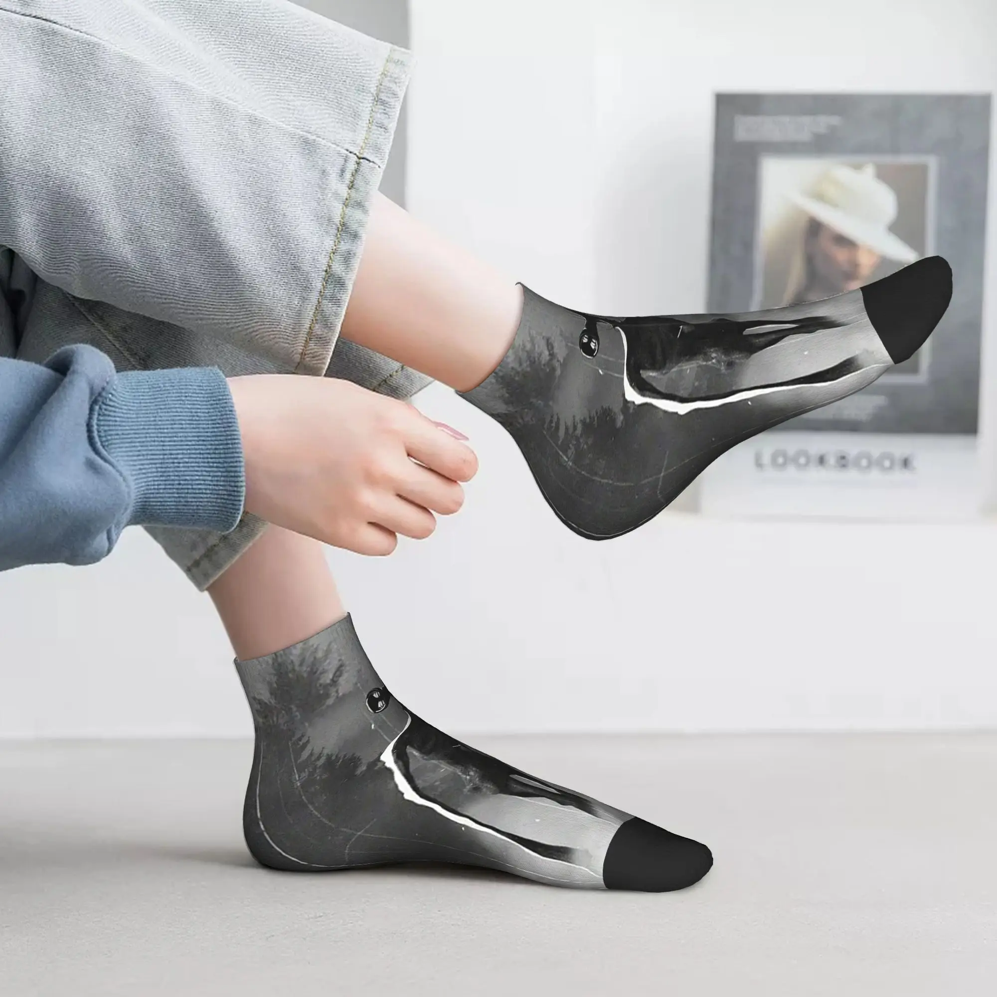 

Всесезонные носки с головой сирены, супер мягкие носки в стиле Харадзюку, модные чулки для мужчин и женщин, рождественские подарки