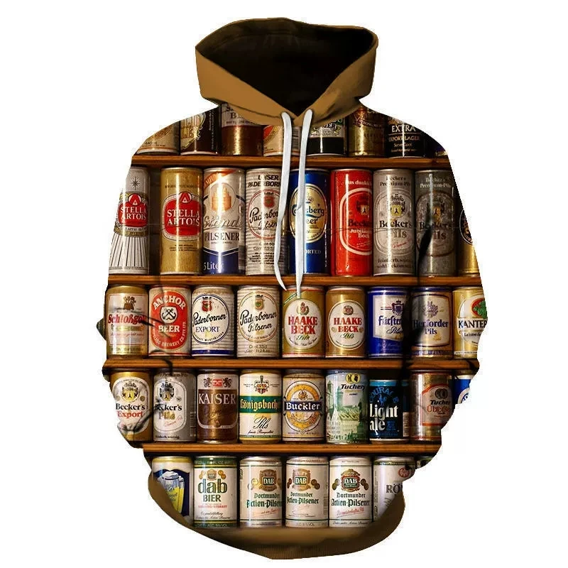 

Fashion 3D Print Beer Men Women Hoodies Streetwear Oversized Pullovers Hooded Sweatshirts Male Tops Clothing Harajuku S-7XL