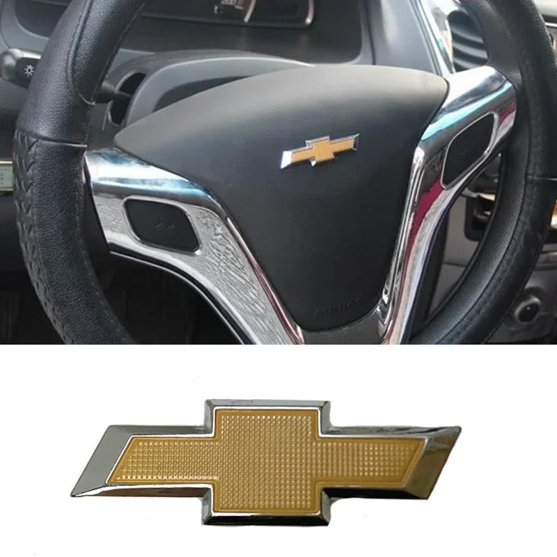 Car Steering Wheel Center Emblem Sticker for Chevrolet Cruze Spark Aveo Sail Orlando Sonic Corvette Silverado Cavalier Malibu