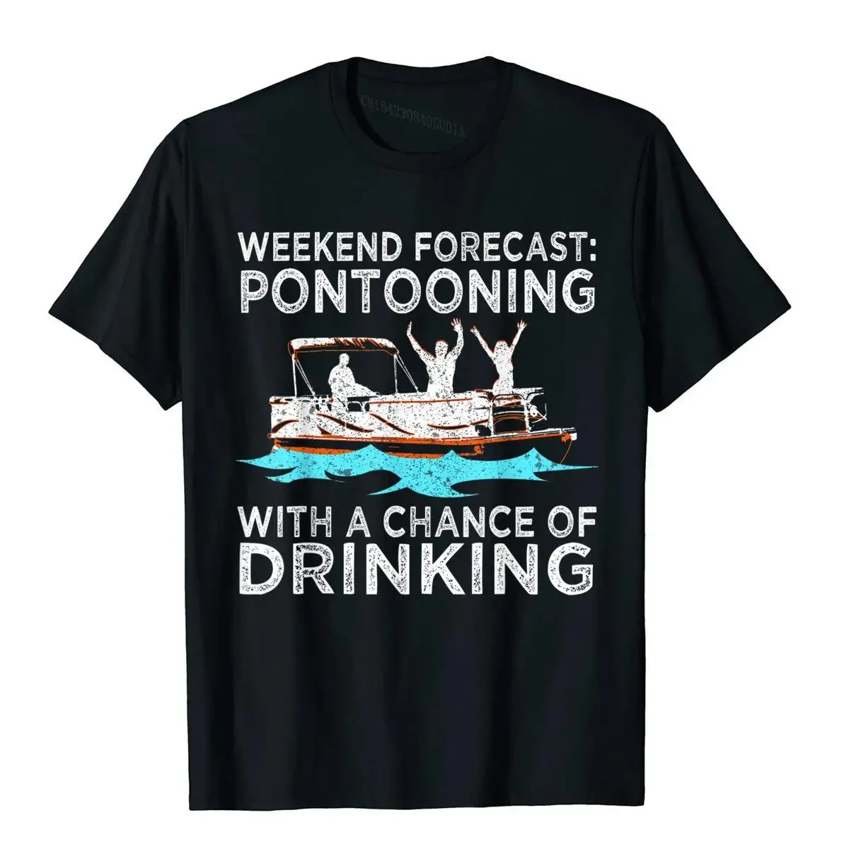 Weekend Forecast Pontooning Drinking Pontoon Boating Gift T-Shirt Geek Tops Shirts For Men Designer Cotton T 