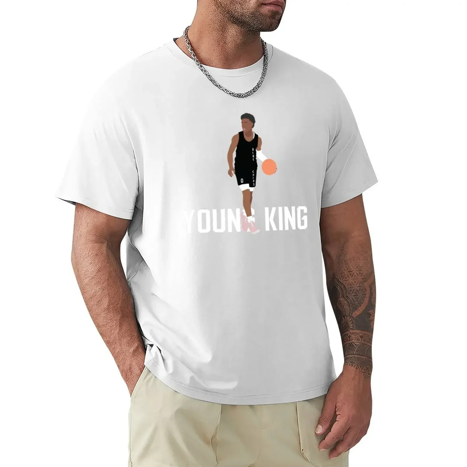 

Bronny James Young King T-Shirt boys whites plus sizes korean fashion shirts men