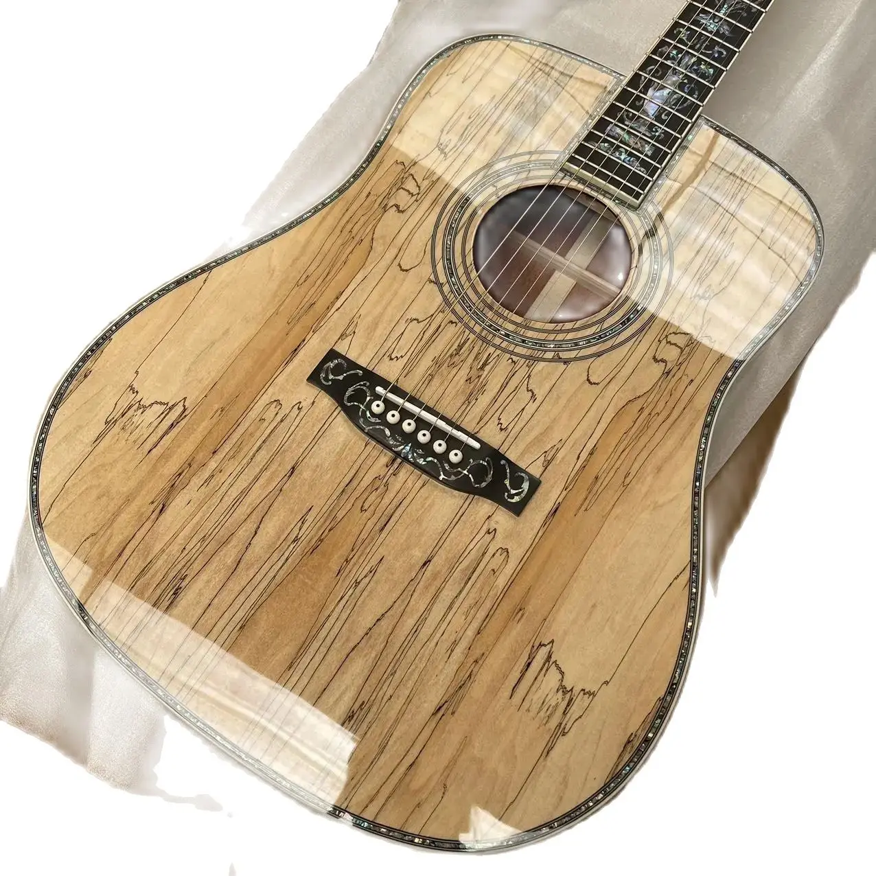 In Stock  D45 acoustic (electric) guitar 41# decaying wood ebony fingerboard/bridge  bone nut/saddle real abalone inlay 240616