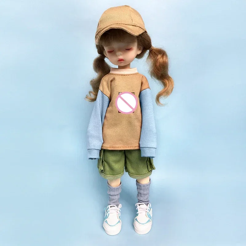 

30cm 1/6 Fashion Doll Clothes Long Sleeved T-shirt Sweater Doll Splicing Sleeve Dressing Game BJD Christmas Gifts for Girlfriend