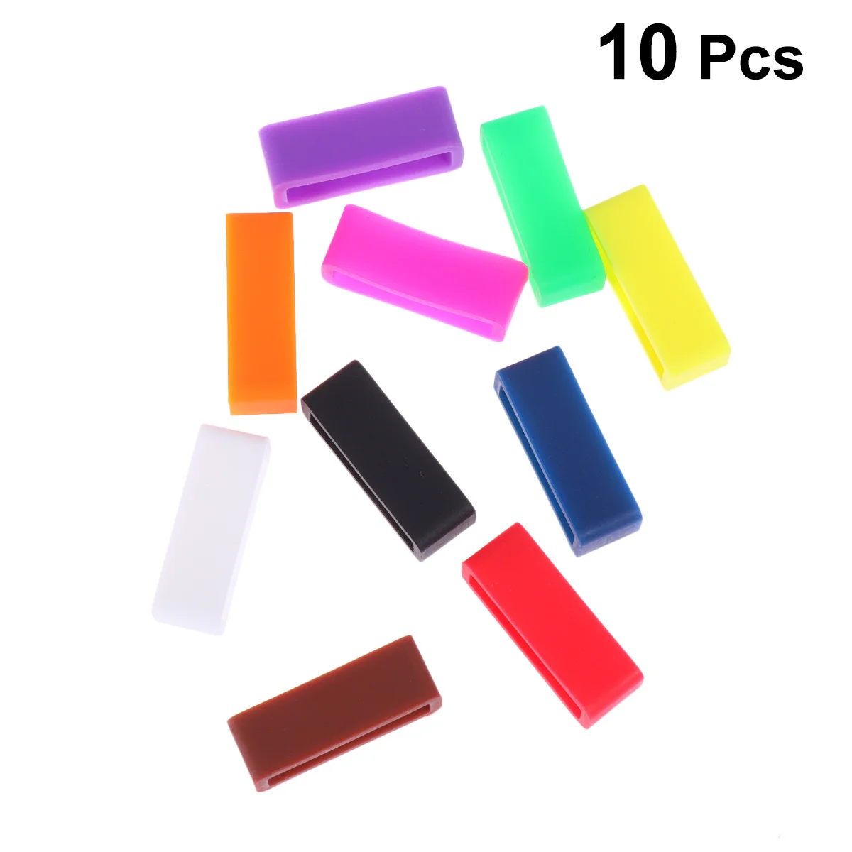 

10Pcs Silicone Replacement Watch Band Loops Durable Rubber Strap Rings for Wristwatches Mixed Color 20mm Watch Band Loop