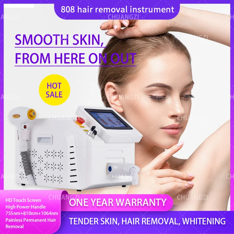 

Diode Lase-r Hair Removal 808nm Ice Platinum Titanium Skin Rejuvenation 3 wavelength Machine 755 808 1064nm Wholesale Price