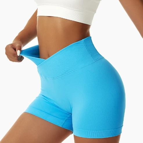 Women's Trousers 2025 Spring Summer Latest Stretch High Waisted Running and Fitness Shorts Tight Fitting Seamless Sports Shorts