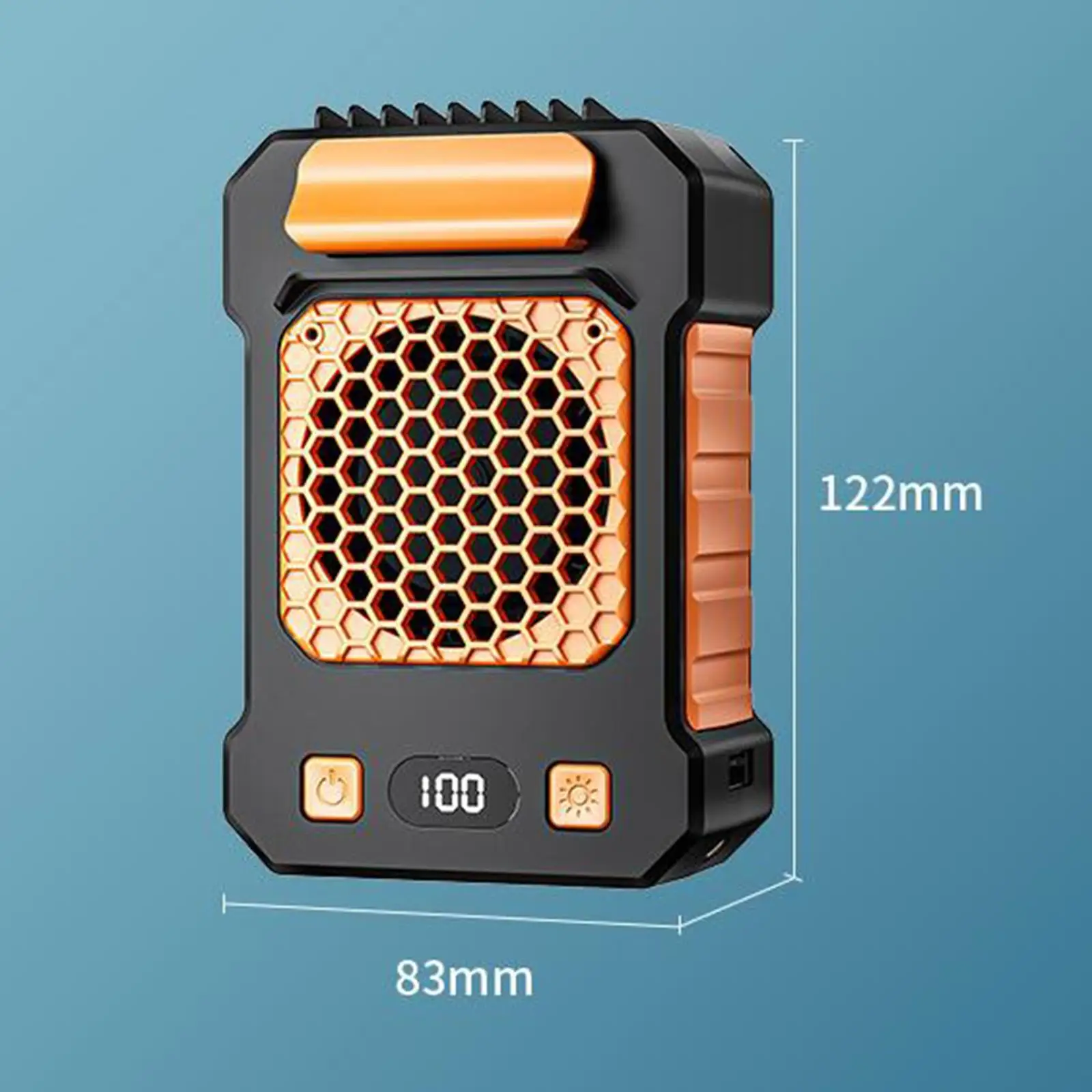 Mini Waist Clip with Light Cooling Fan for Sports Backpacking Worksite