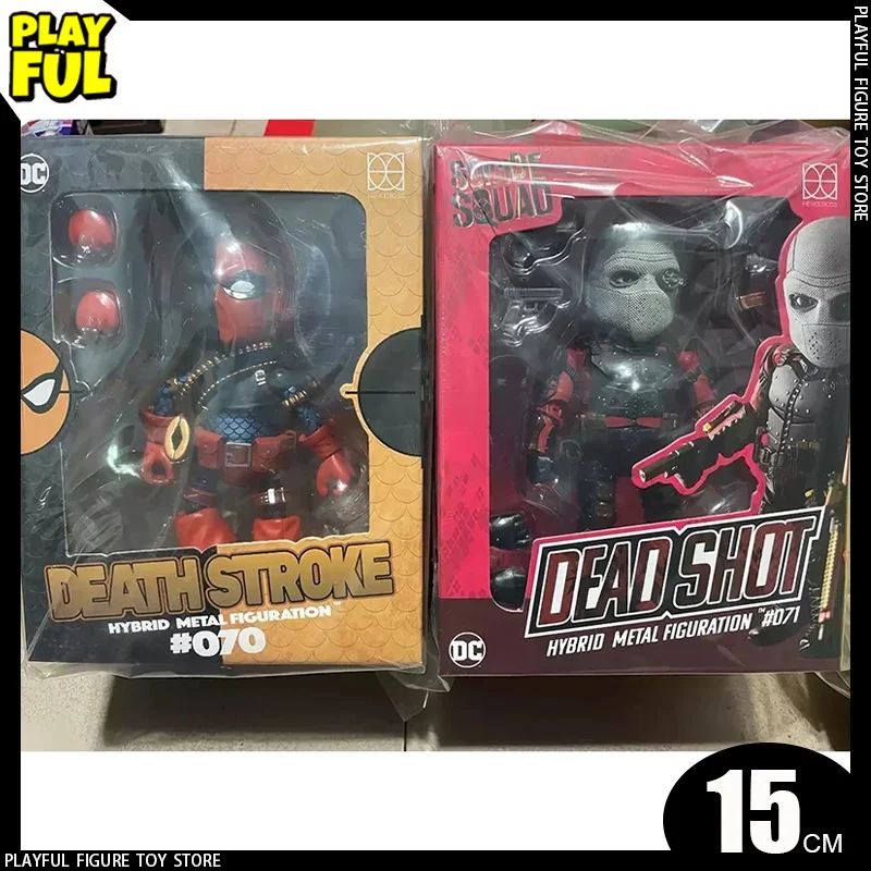 Original Herocross New 15cm Dc Anti-Hero Suicide Squad Deadshot Deathstroke Anime Figure Secret Six Action Figure Kids Toys Gift