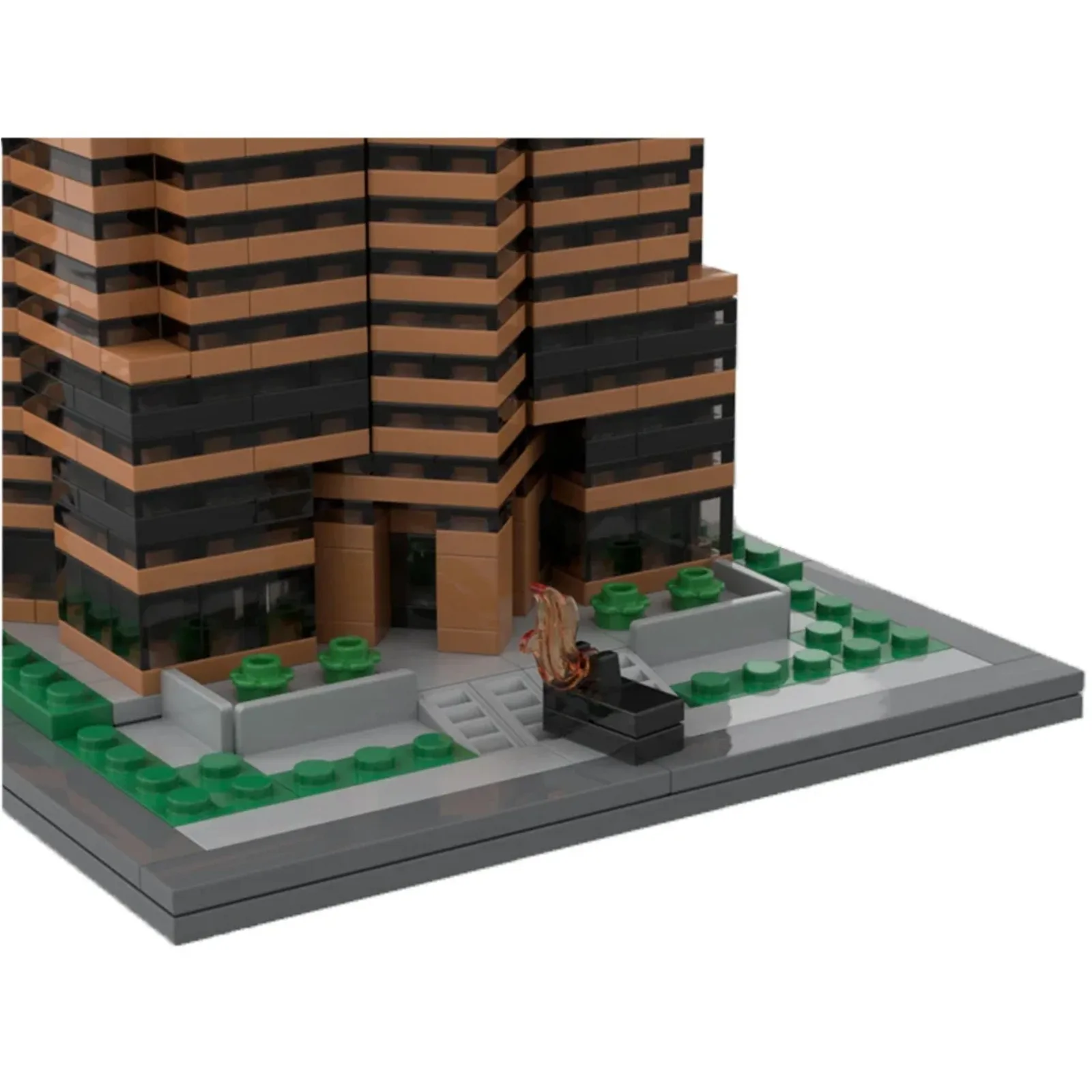 2005 Stück moderne Stadt-Wolkenkratzer Nakatomi Plaza Bausteine Avenue of The Stars Modell klassische Architektur Geschenke für Erwachsene