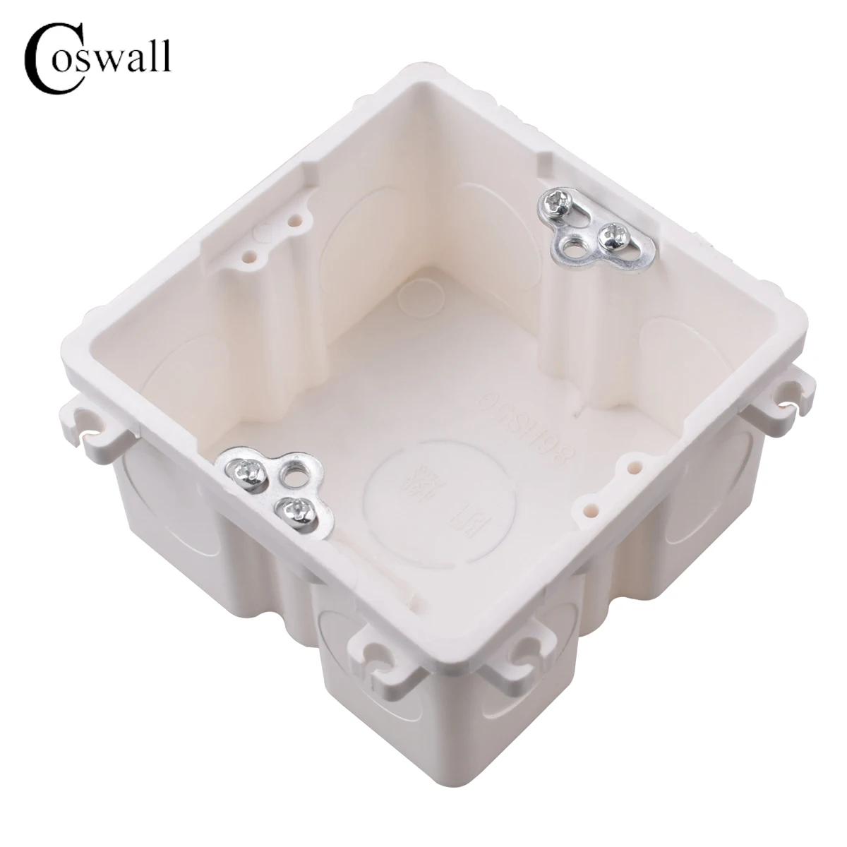 Coswall Adjustable Vertically / Horizontally Installation Internal Mounting Box 83mm*83mm*48mm For 86 Type Switch And Socket