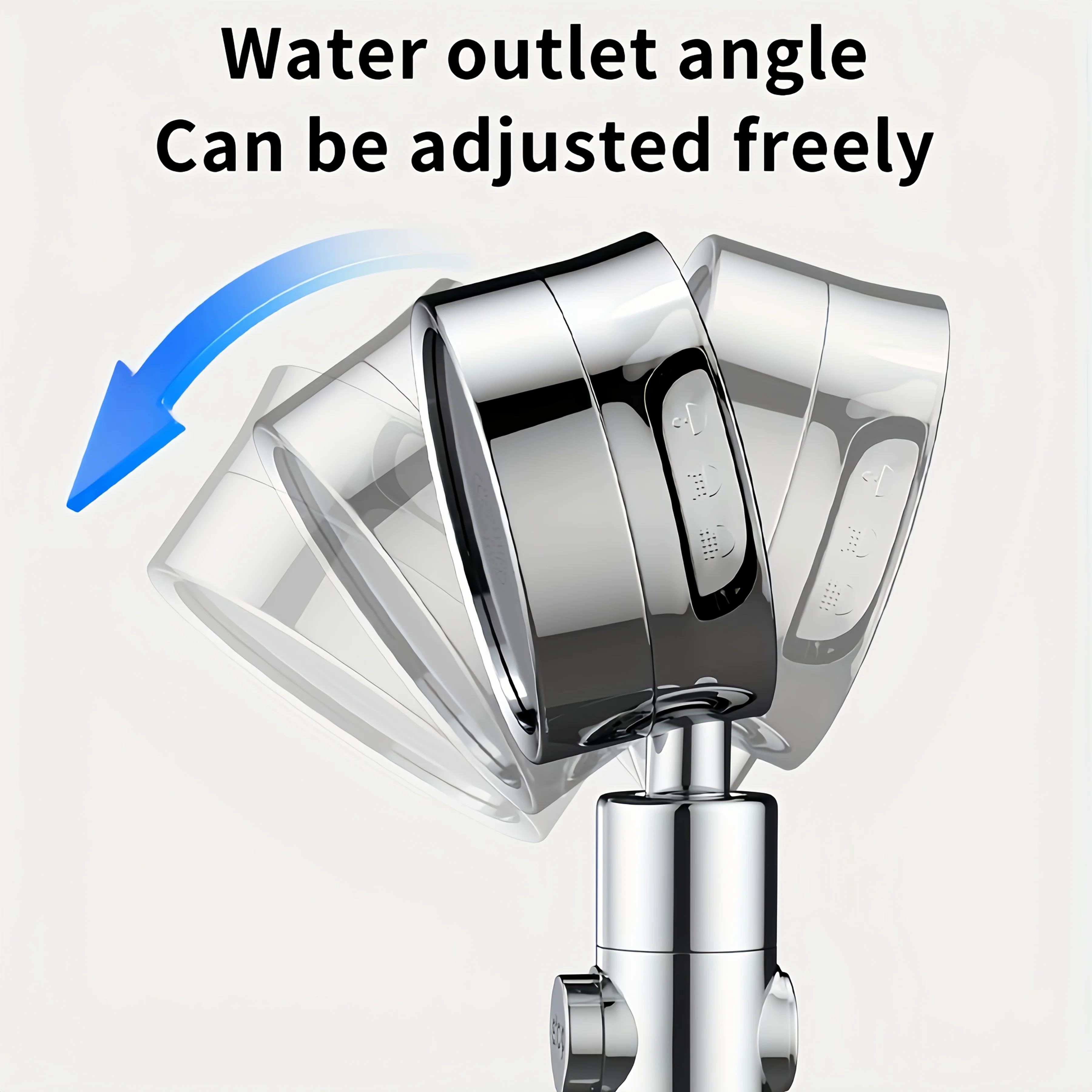 1pc Supercharged Filtered Shower Head 3‑Speed Adjustable High‑Pressure Bath Shower Head Angle Adjustable Nozzle image 3