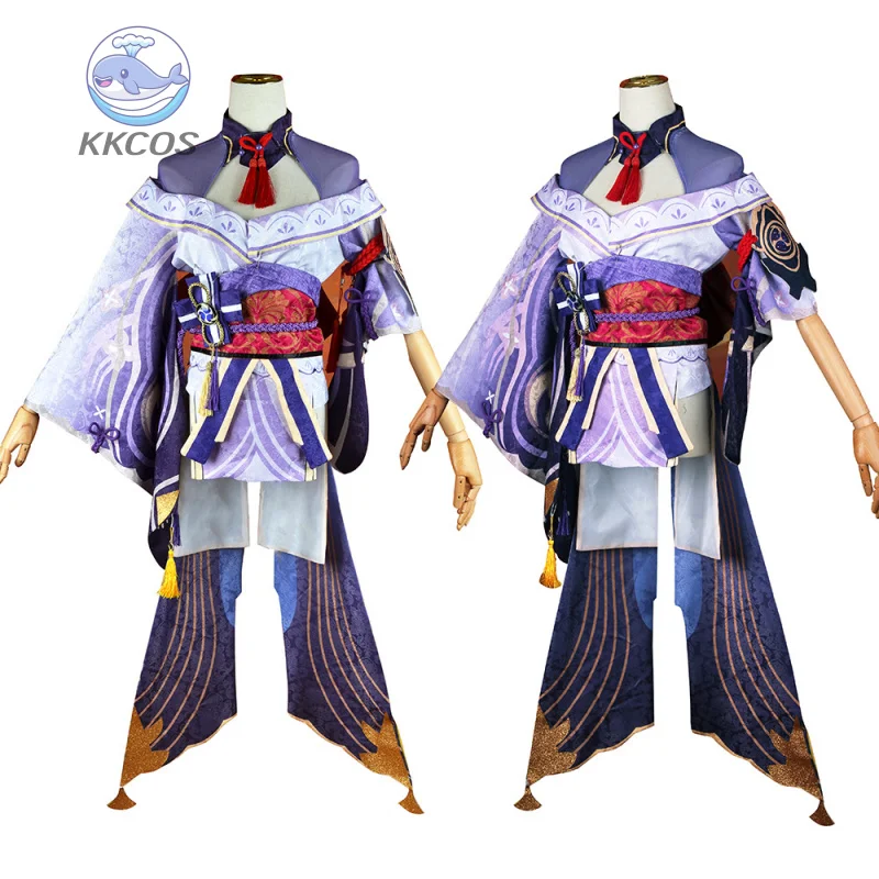 Genshin Impact Raiden Shogun Baal 코스프레 의상 가발 신발이 포함된 풀 세트 게임 코스프레 이벤트 할로윈을 위한 여성 의상