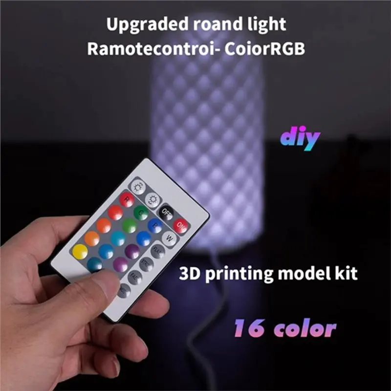 ABGR-5Sets DIY Hardware Models Parts For Led Lamp Kit, RGB 16 Colors 3D Printer Light Multicolor For Led Light Components