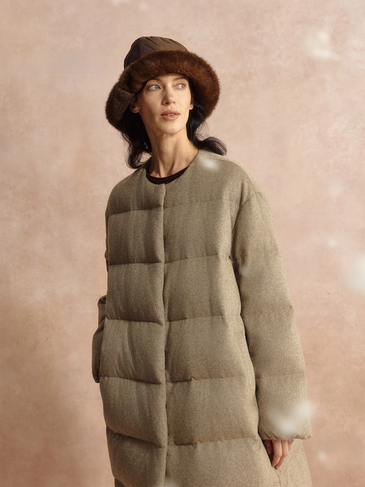 

Пуховик WUUO Original Unbleached Luxury Series 95 из белого гусиного пуха, верхняя одежда из чистой шерсти, свободный крой, экологичный...