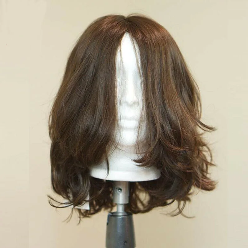 

Natural Long Short Bob 250% Density Brown Body Wave Jewish 5x5 Silk Base European Human Hair Wigs For Women with Baby Hair