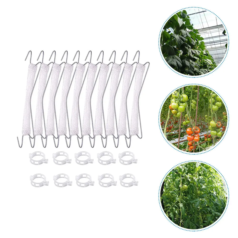 

1 set Tomato Support Hooks Heavy Duty For Vine Plants Indoor Outdoor Garden Greenhouse Tools Plant Growth Traction Rope