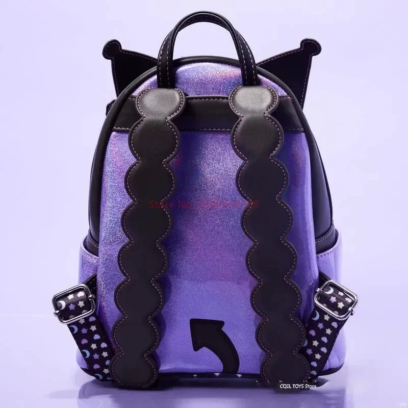 New Sanrio Loungefly Series Purple Kuromi My Melody Backpack Pu Material Mini Creative Casual Backpack Girl\'S Favorite Gifts