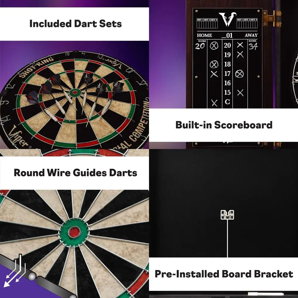 

Premium Dartboard Enclosure with Built-in Pro & Cricket Scoring System
