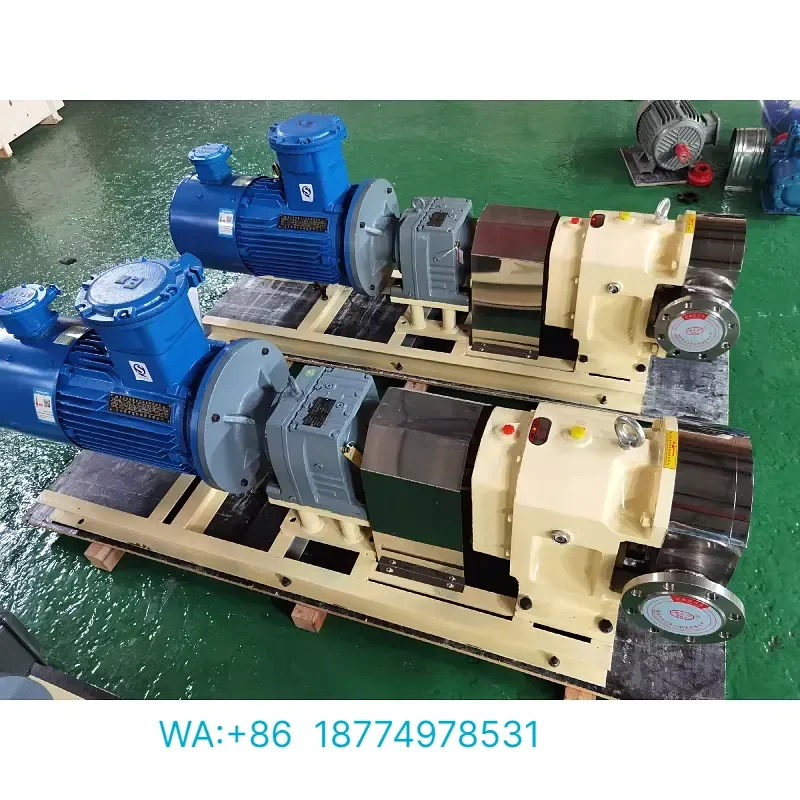 for 1.5 inch Stainless Steel Food Cam Double Rotor Pump Three Leaf Sweet Noodle Sauce Chili Sauce Pump