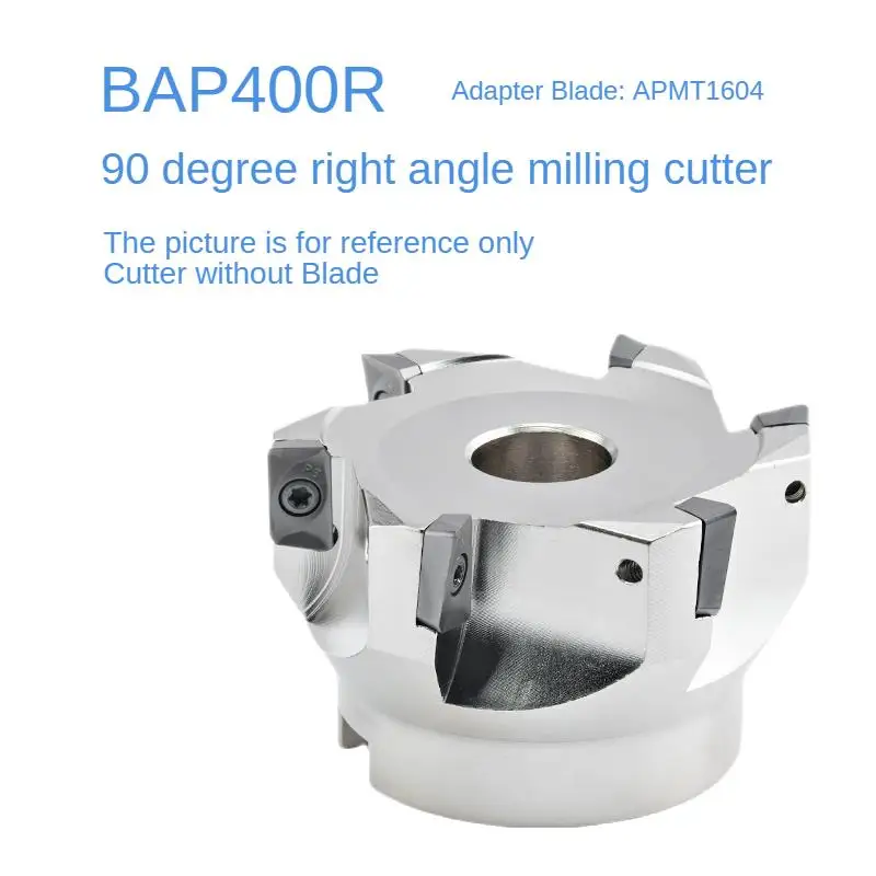 

BAP400R Фрезерный диск с ЧПУ 90-градусная прямоугольная фрезерная головка, оснащенная фрезерными лезвиями APMT1604