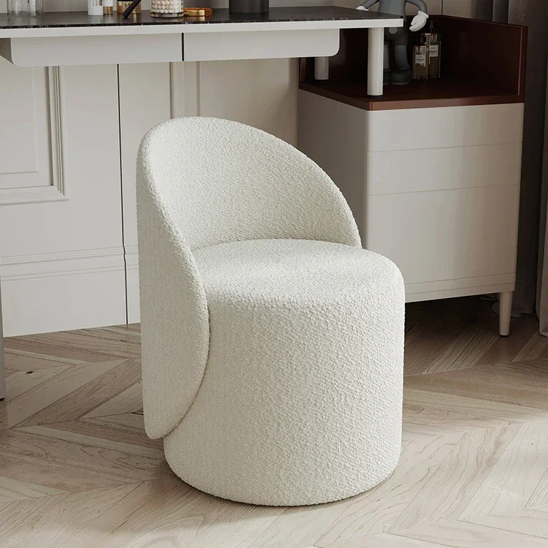 

Bedroom Rotatable Vanity Stool Professional Dressing Chair Minimalist Makeup Stool Ottomman Backrest Chair Elegant Home