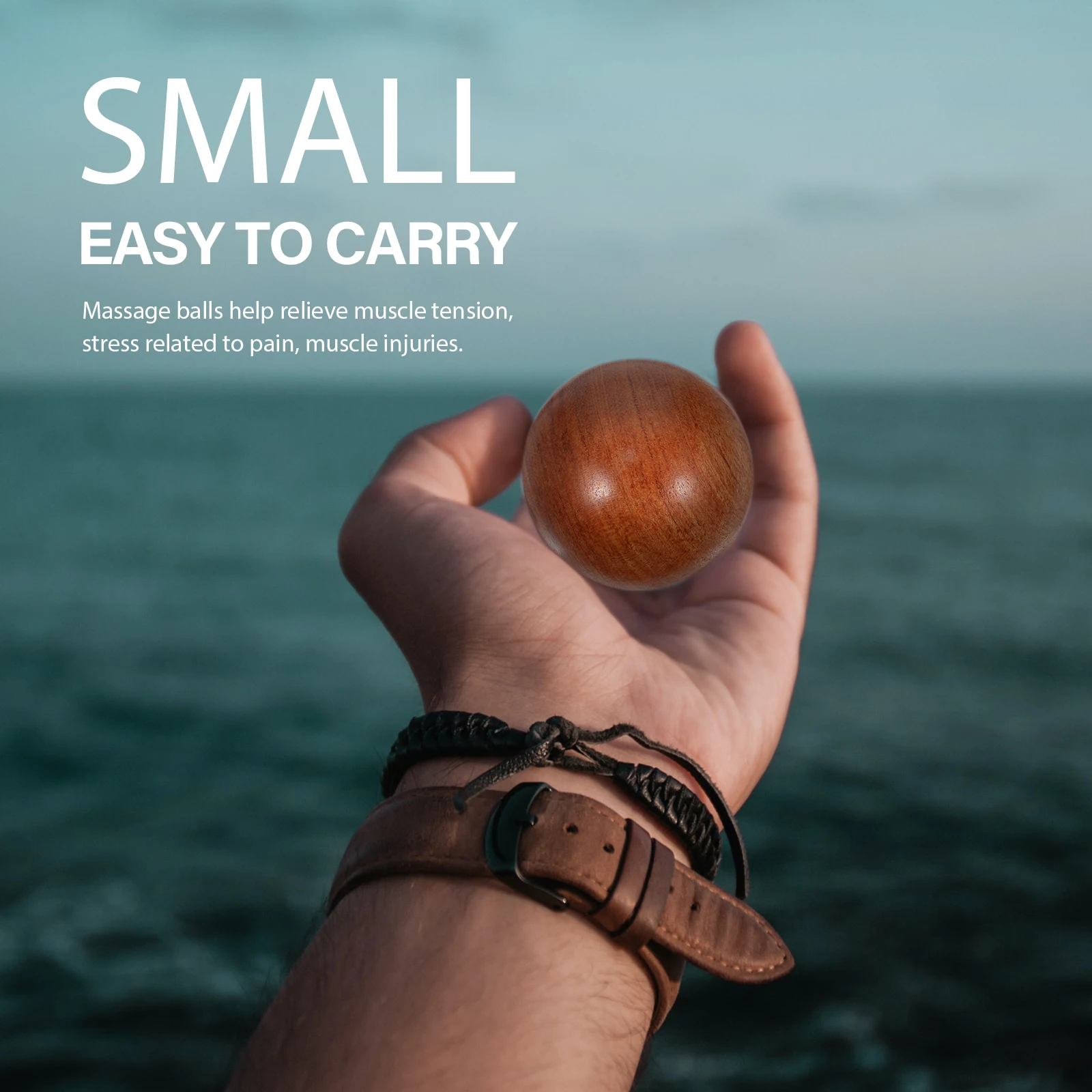 

2pcs Mini Red Rosewood Massage Balls For Hand Stress Relief Muscle Relaxation Therapy Fitness Spheres Adult Handballs Creative
