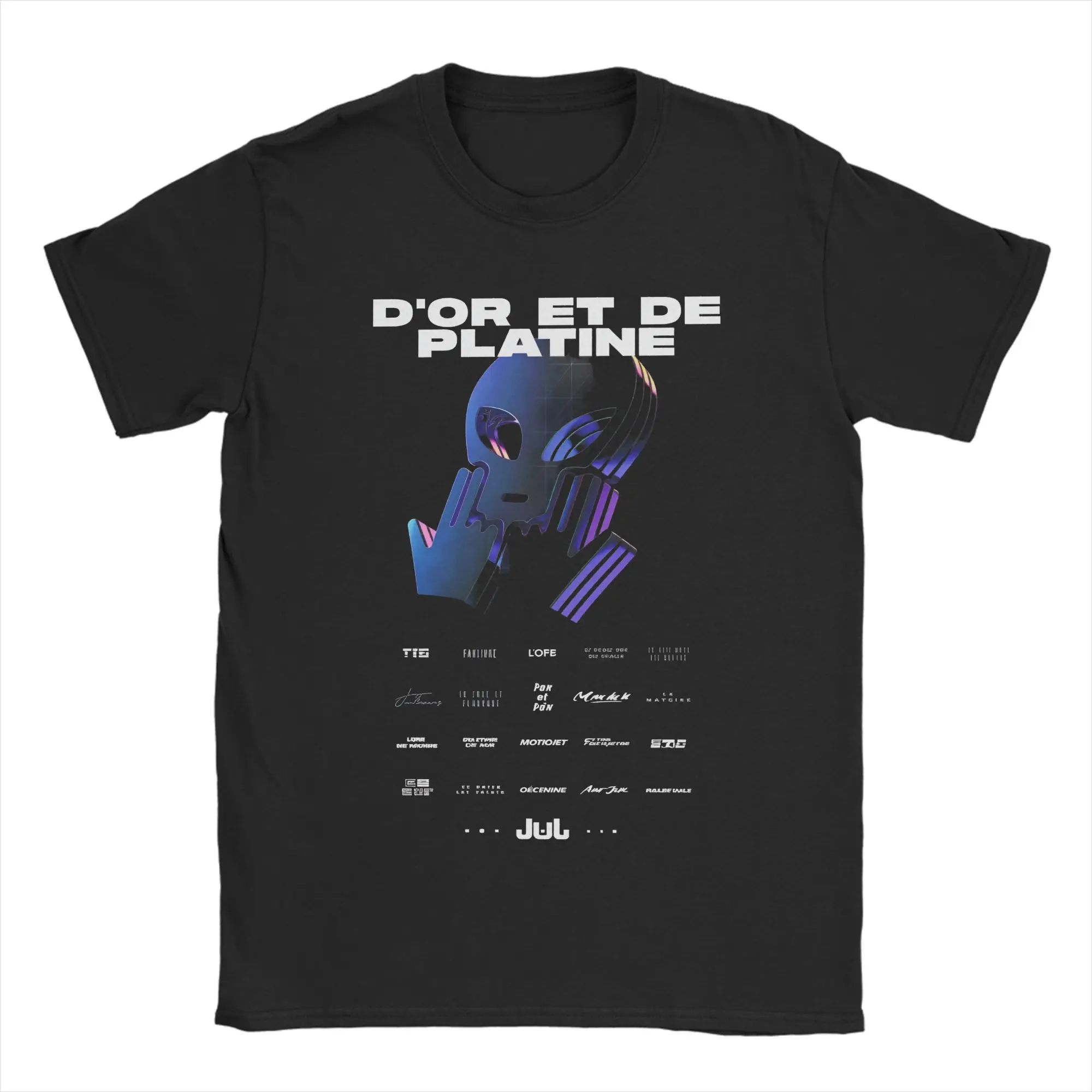 French Rapper JUL Music Album T Shirt Men  Street Style T Shirts Summer O-Neck Trending Tees Wholesale Oversized Clothing