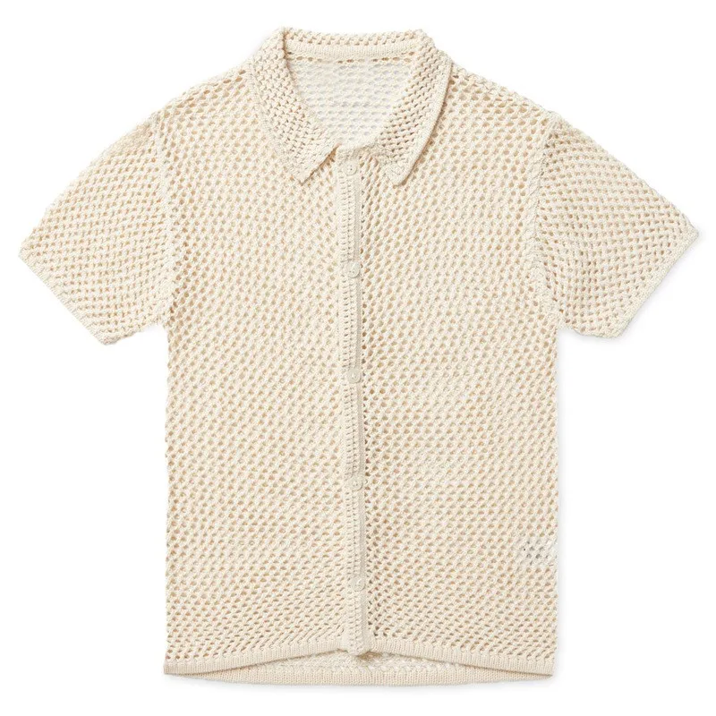 العصرية الجوف خارج الدانتيل يصل السراويل مجموعات النساء الصيف مثير انظر من خلال قصيرة الأكمام سترة عطلة الشاطئ 2 قطعة دعوى الملابس فام #5