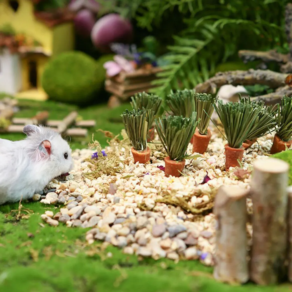 

18pcs Carrot Teething Sticks for Bunny Hamster Chew Toys Treats Grinding Rods Plaything