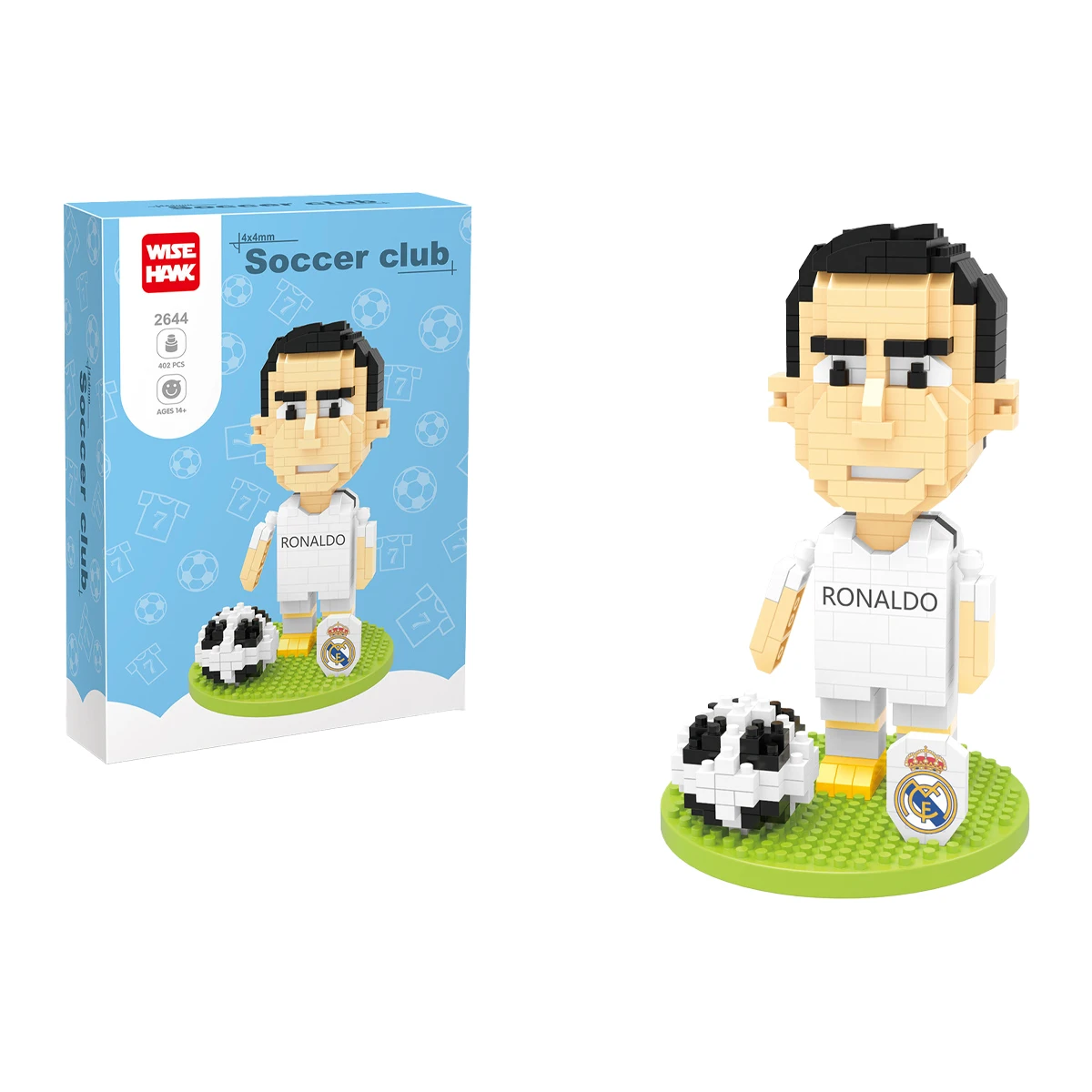 ฟุตบอลตัวเลขดาวฟุตบอล Cristiano Ronaldo Lionel Messi Neymar Virgil Van Dijk Luis Suárez Mohamed Salah ของเล่นของขวัญตกแต่ง