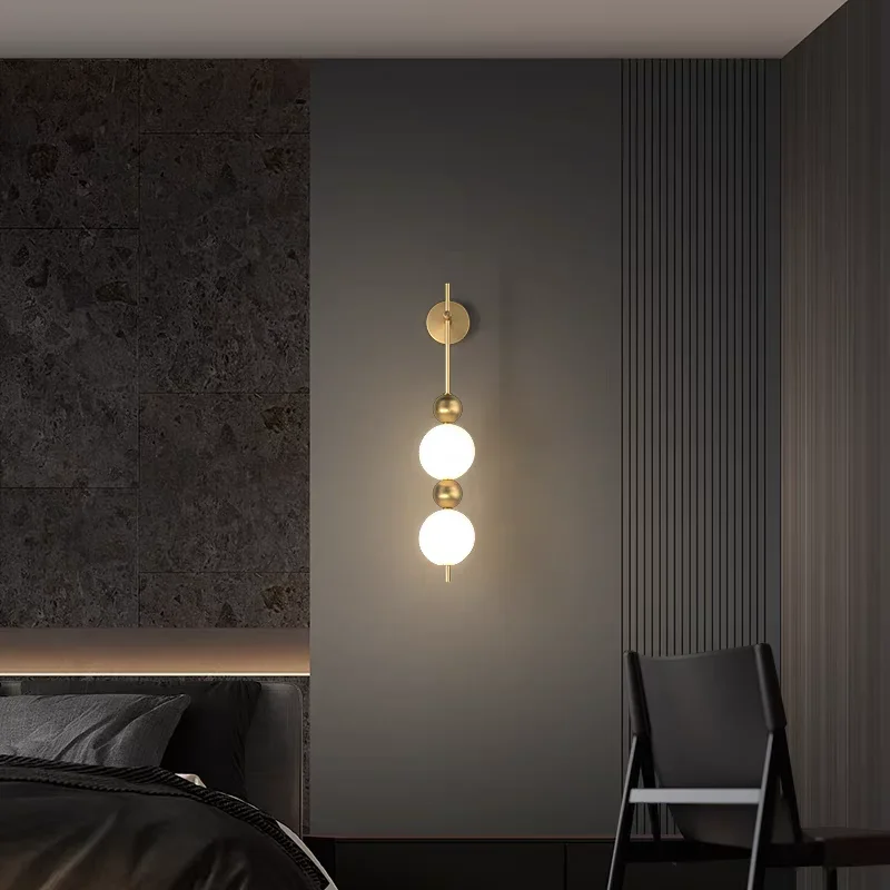 

Nordic Modern Creative Milk White Gourd Lamp Led Lights for Living Room Backdrop Bedroom Hotel Hallway Simple Wall Decor