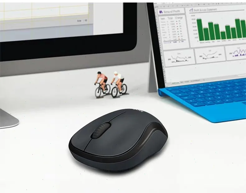 

Бесшумная беспроводная мышь M220, USB-приемник 2,4G для настольного ноутбука — эргономичная портативная мышь с тихим щелчком