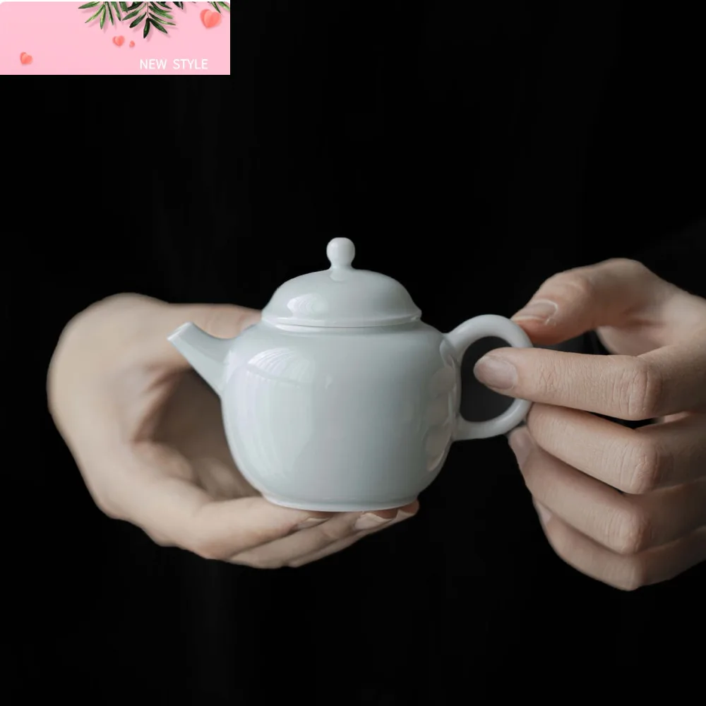 

110 мл китайский туманный синий фарфоровый чайник элегантный ретро маленький горшок чайник с фильтром оборудование для чайной церемонии ремесло