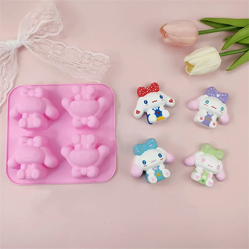 Sanrio Biscuit Mould Cookie Cutter Cartoon 3D Summer Ice Mold Silicone Baking Cookie Stamp Cookie DIY Decorating Tools