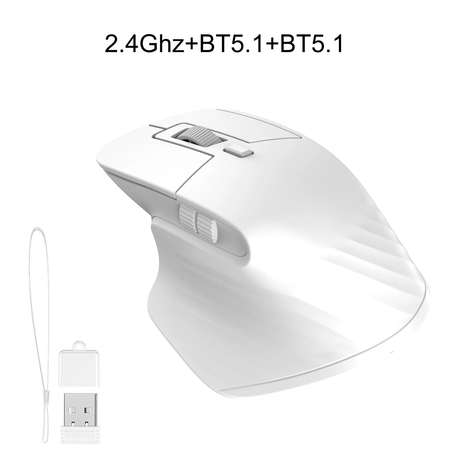 2024 New Dual-mode Wireless BT 2.4G Sleep Mode Mouse Portable Gaming Mini Office Silent Mouse 4800 dpi Mouse