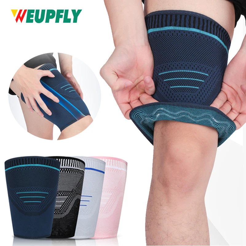 1Pcs Thigh Compression Sleeve, Hamstring Support Sleeve for Quad Pain Relief & Recovery, Thigh Support Protector for Women & Men