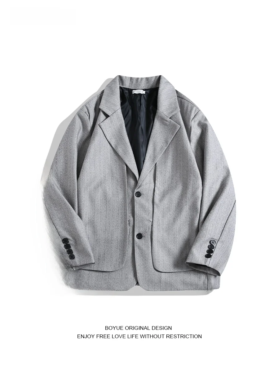 

Boyue Casual oulder Pad Suit Jaet Men's Women's Trendy High-End Feeling Haome Old Money Sle Outerwear