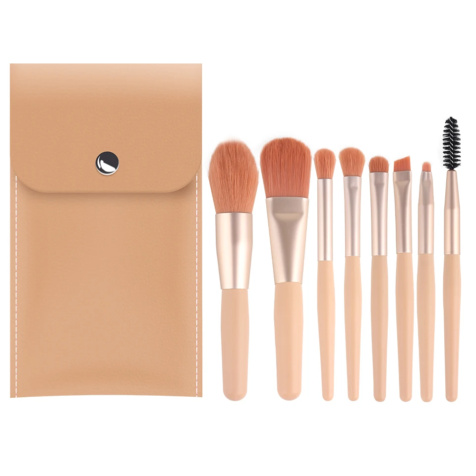 

8 PCS Makeup Brushes Set Eye Shadow Foundation Women Cosmetic Brush Eyeshadow Blush Beauty Soft Make Up Tools Bag