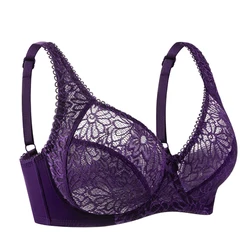 Bras For Women Lace Bra Large Plus Size Ladies Sexy Underwear Bralette Lingerie Tops 34-44 B C D DD E F Cup