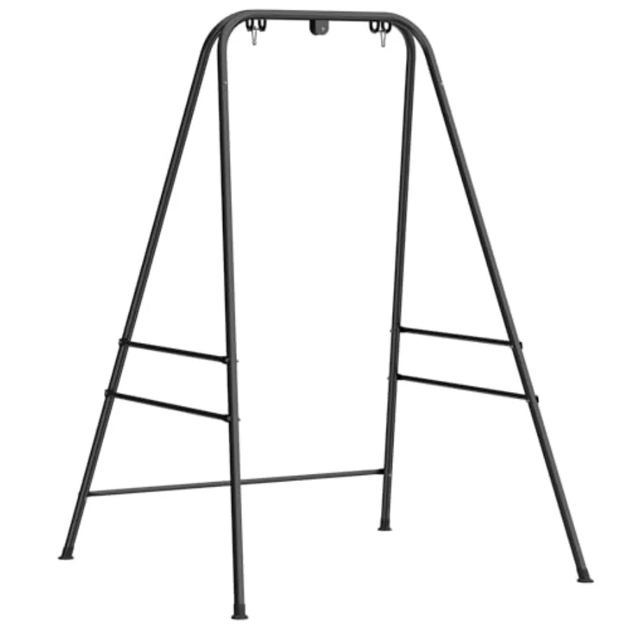 

Outsunny Hammock Chair Stand, Free Standing Heavy Duty Hanging Swing Chair with Anti-Slip Foot Pads, 2 Carabiners, for Relaxati