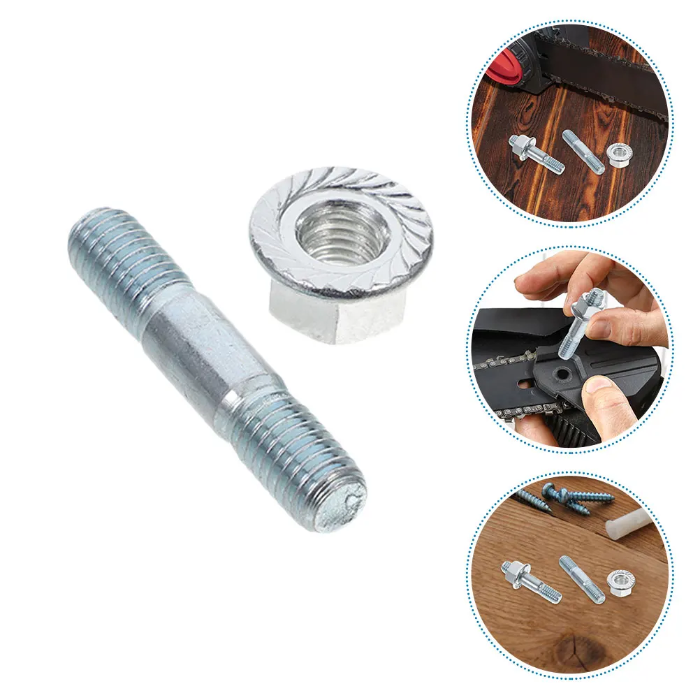 

15 set Double-ended Screw Nut Universal Chainsaw Compatibility Brake Plate Guide Bar Studs Bolts Nuts Set Easy