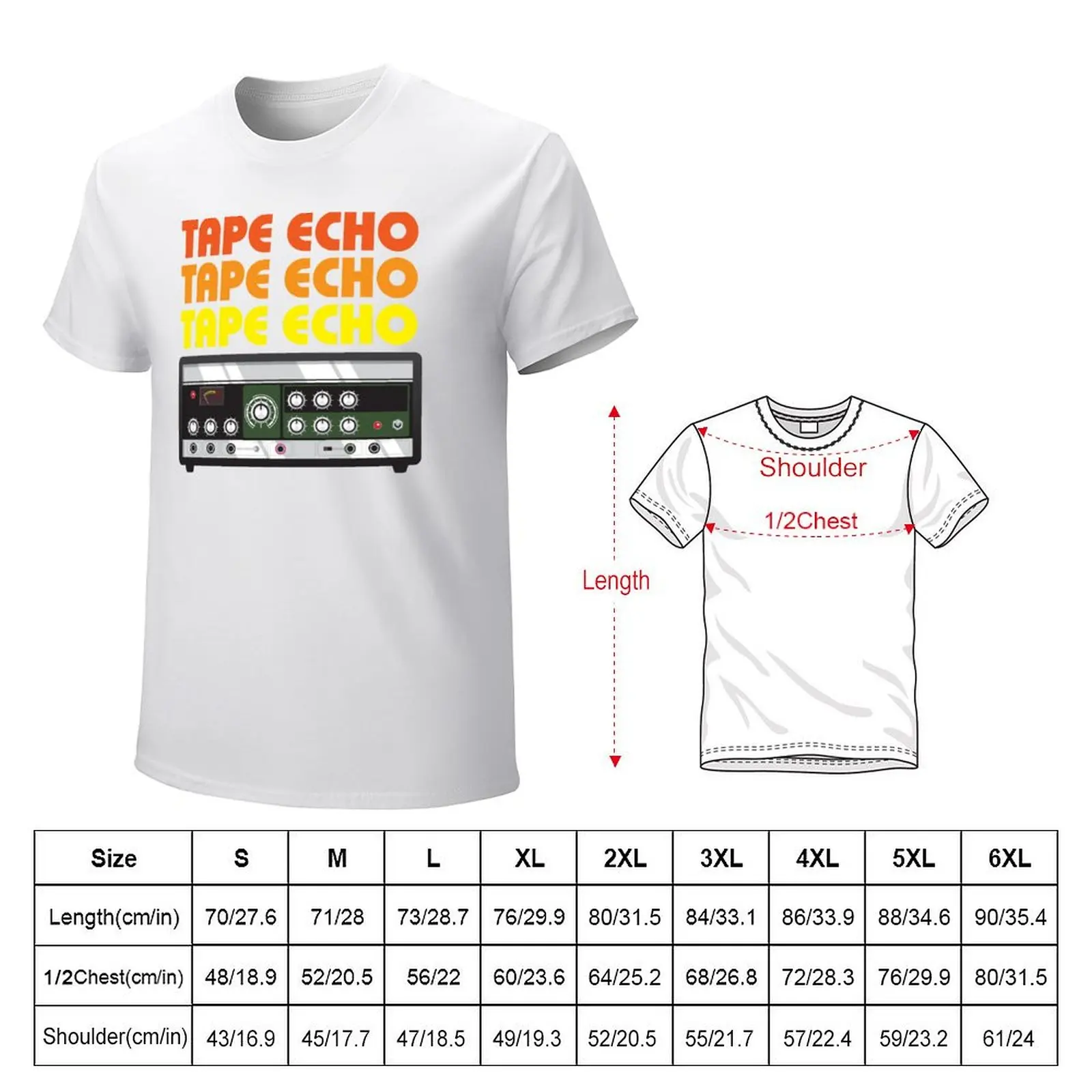 Tape Echo T-Shirt oversized new edition t shirts for men