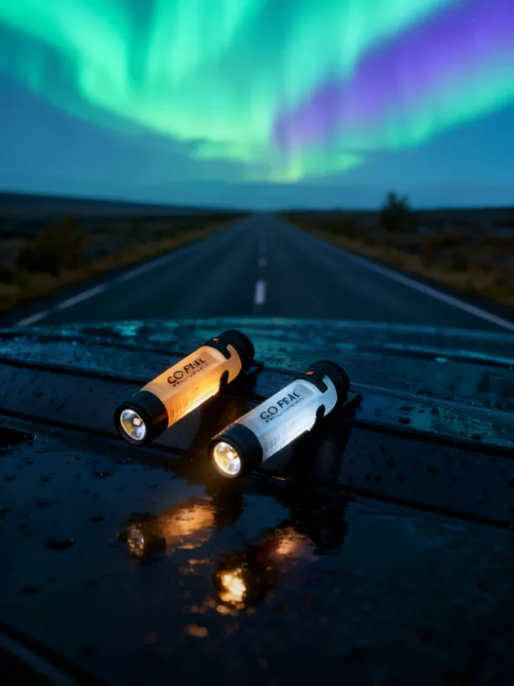 Gopeak Pocket Mini Flashlight Outdoor LED Key Clip Cap Ambient