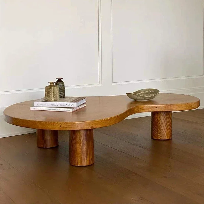 Ancient Shaped Solid Wood  Combination Vintage Furniture Nordic Minimalism Peas Tea Table Wood