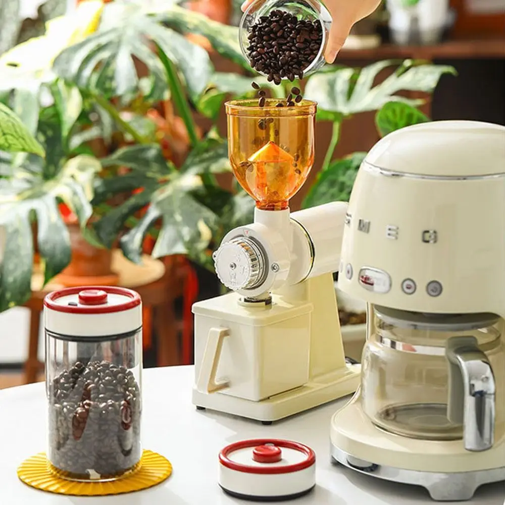 

Moisture-proof Vacuum Sealed Jar Press-type Transparent Food Grain Glass Tank Leak-proof Detachable Coffee Bean Storage Bottle