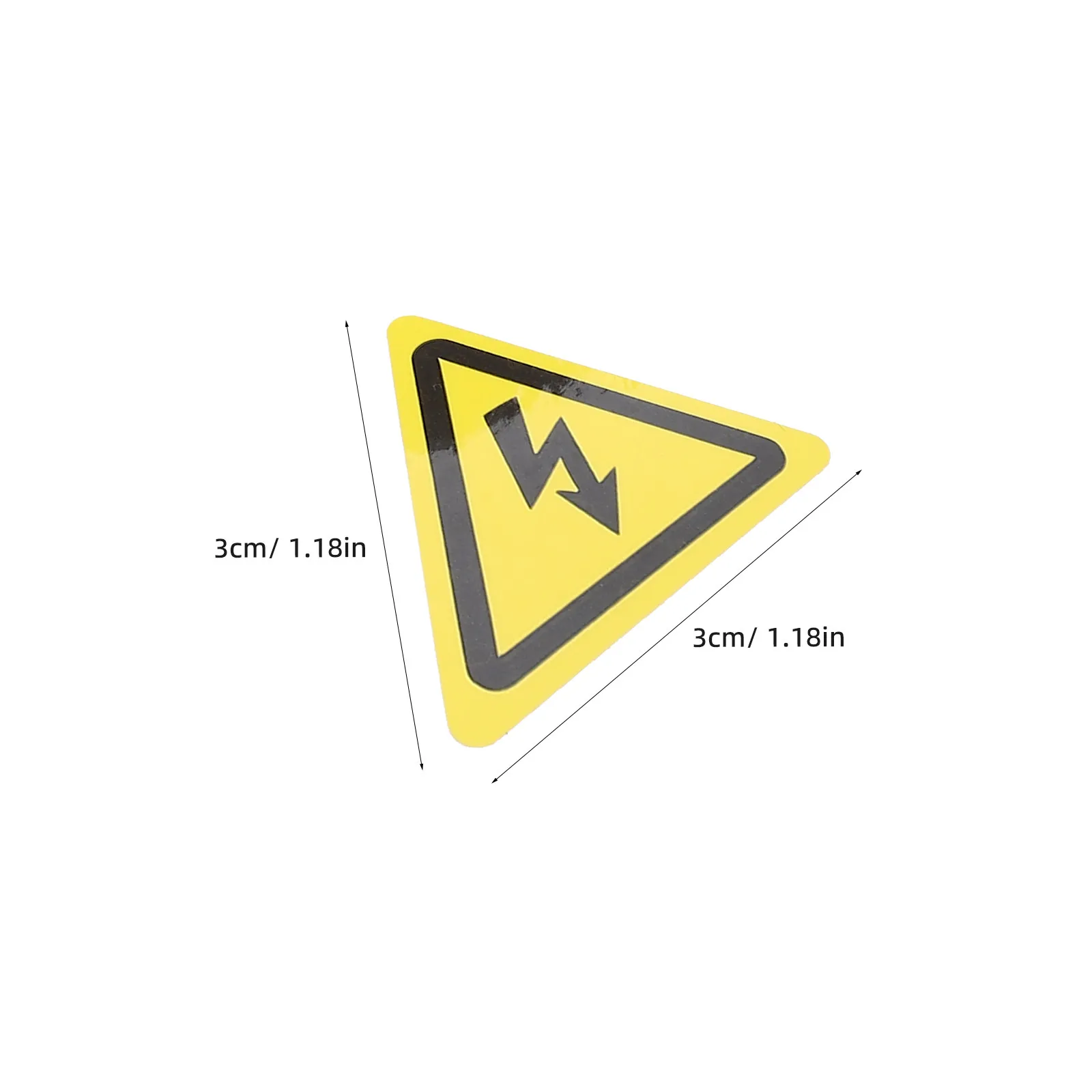 200Pcs Electrical Warning Stickers Yellow Triangle Caution Labels Self Adhesive High Visibility Safety Signs for