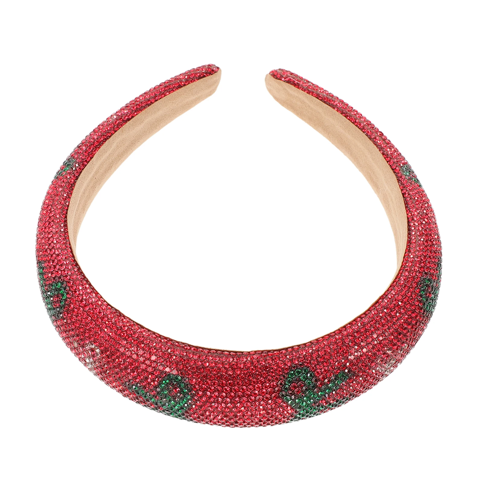 

Elegant Baroque Christmas Rhinestone Headband Padded Comfortable Fit Sparkling Crystal Women Holiday Accessory